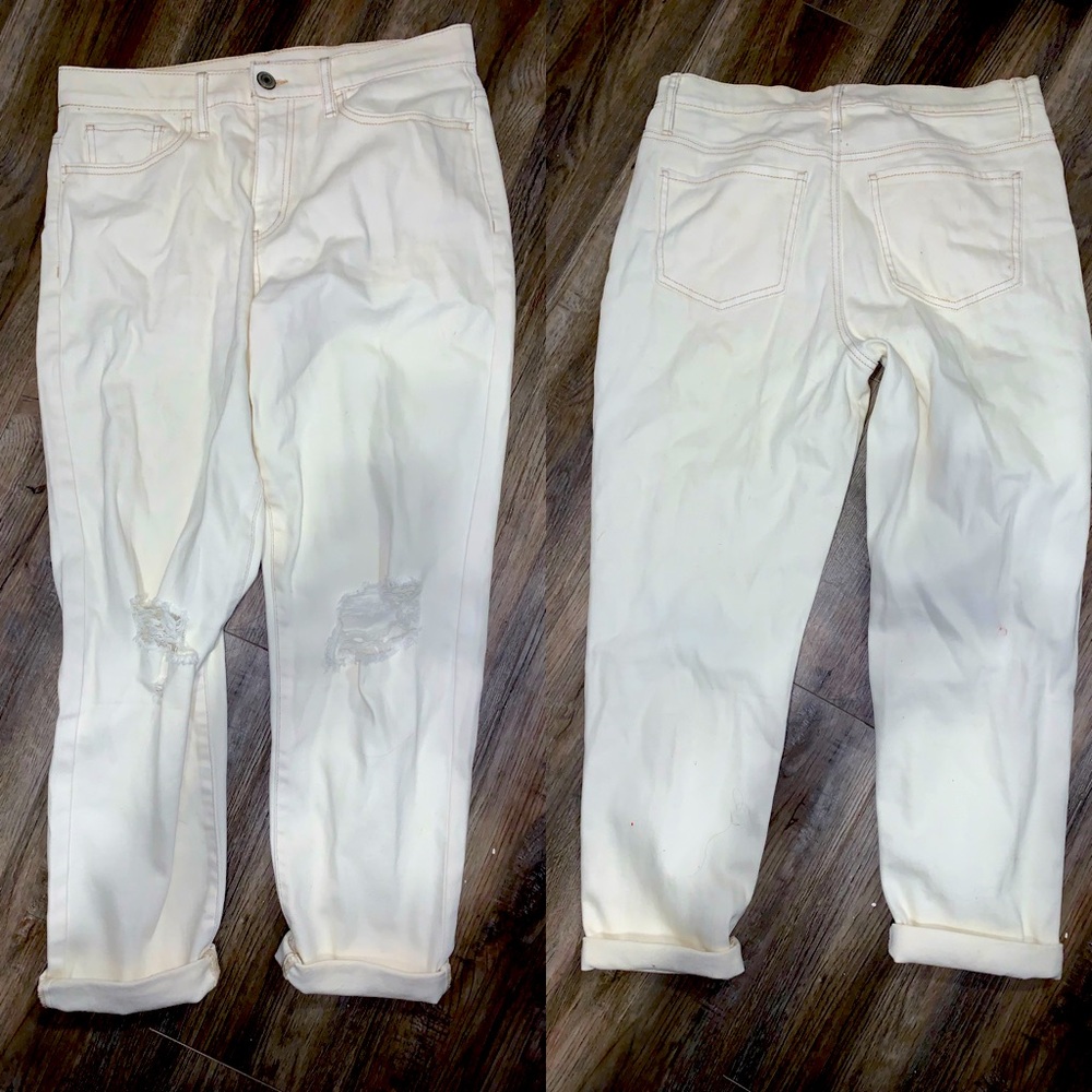 Kohls cream colored bf jeans